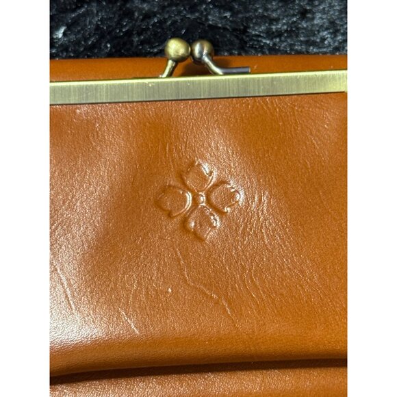 Patricia Nash Brown Leather Bi-Fold Wallet With Kiss-Lock Coin  NWOT - Picture 2 of 9